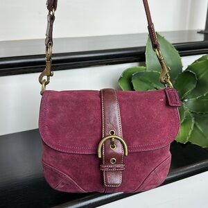 Coach vintage Soho Crossbody Shoulder Purse 4743 Genuine Leather Suede